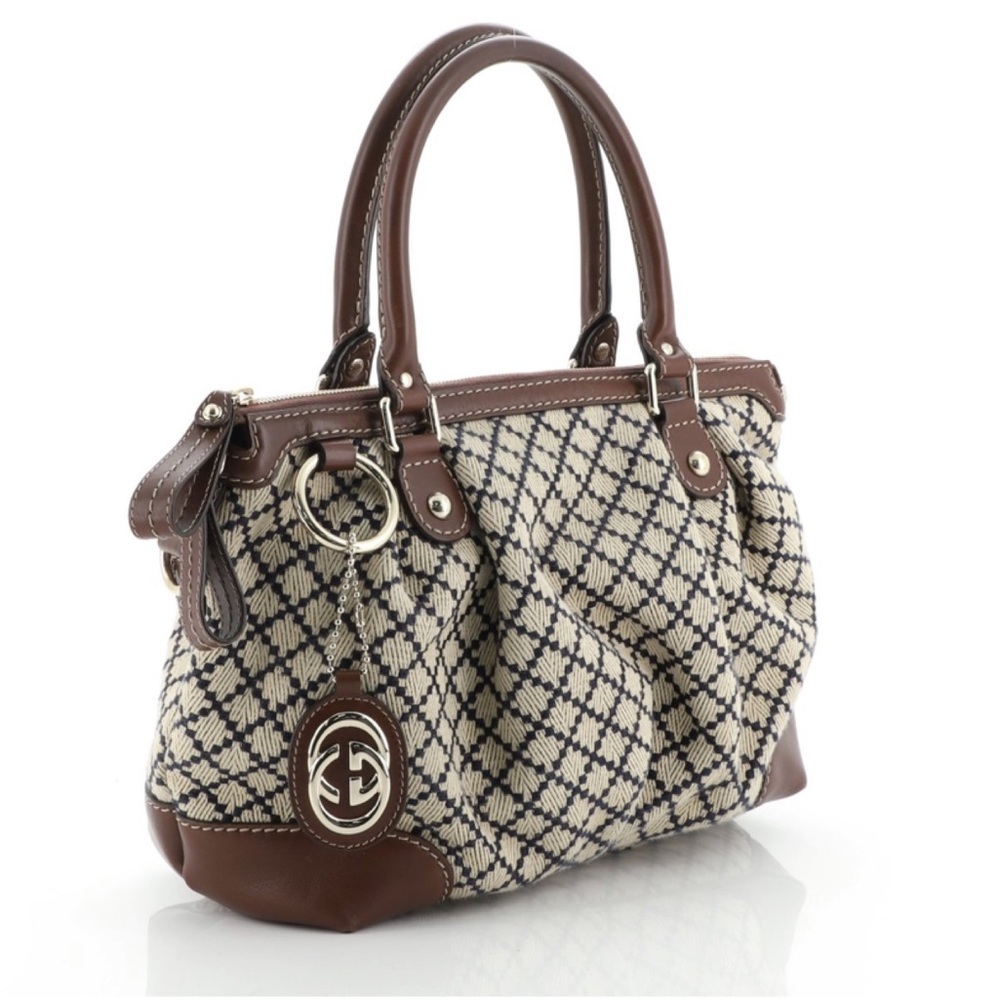 Sukey Top Handle Satchel Diamante Canvas Medium